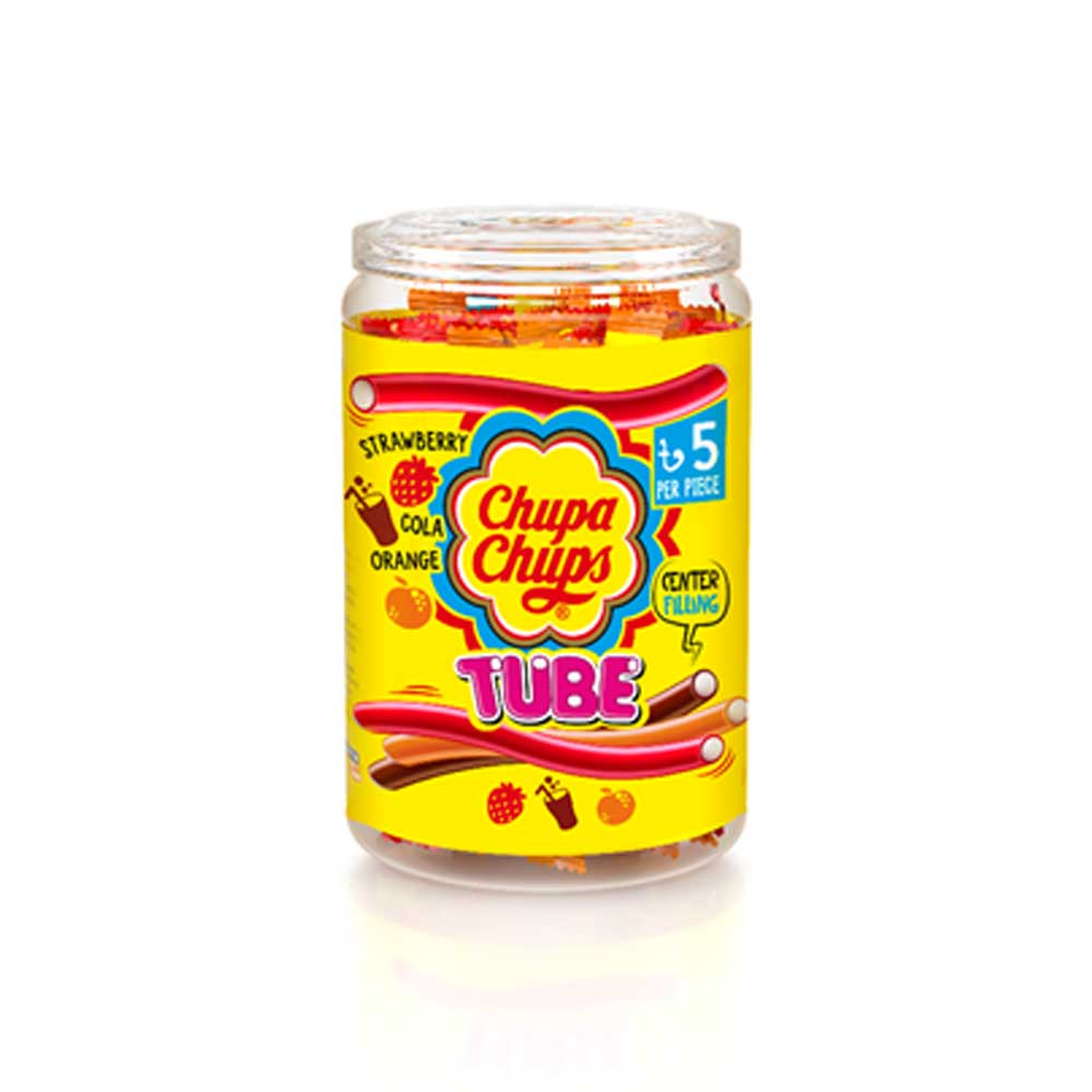 Chupa Chups Tube 60 Pcs Assorted Jar